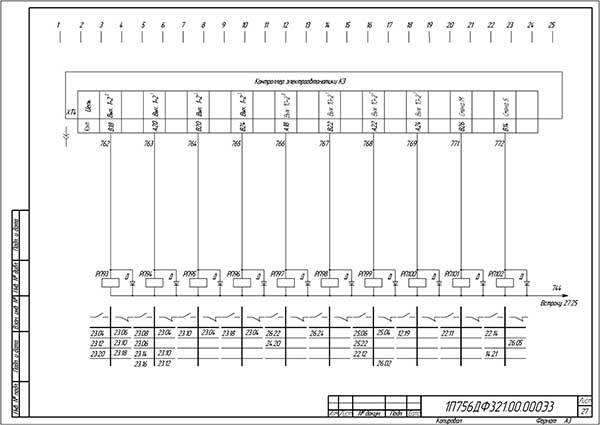 Електрична схема токарного верстата 1П756ДФ3 Електрична схема токарного верстата 1П756ДФ3